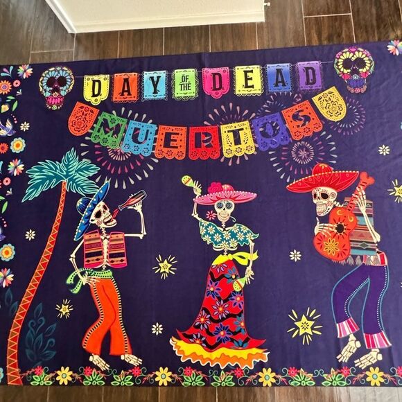 Day of the Dead photo shoot cloth backdrop/wall hanging - Picture 3 of 16